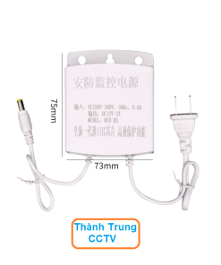 Nguồn 12V2A ngoài trời dùng cho camera ( màu trắng)