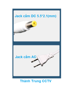 Nguồn 12V2A ngoài trời dùng cho camera ( màu trắng)