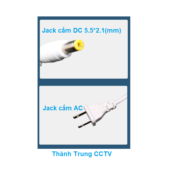 Nguồn 12V2A ngoài trời dùng cho camera ( màu trắng)