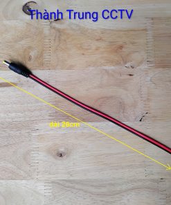 Dây nối DC 1 đầu đực 5.5*2.1(mm) dài 26cm , jack DC đực 5.5*2.1 dài 26cm dùng cho kết nối nguồn camera