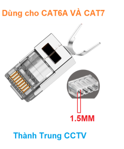 Đầu mạng RJ45 Cat6A và Cat7 - Đầu mạng dùng cho cáp mạng cat6a