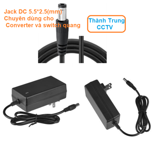 Nguồn 5V3A dùng cho converter quang và switch quang tại Thành Trung CCTV