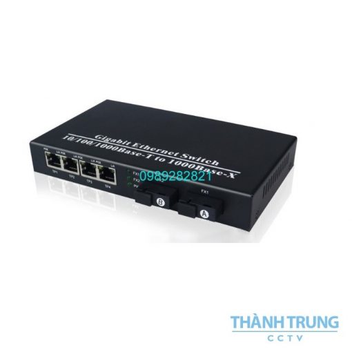 Switch 2 cổng quang 4 cổng POE 1Gbps