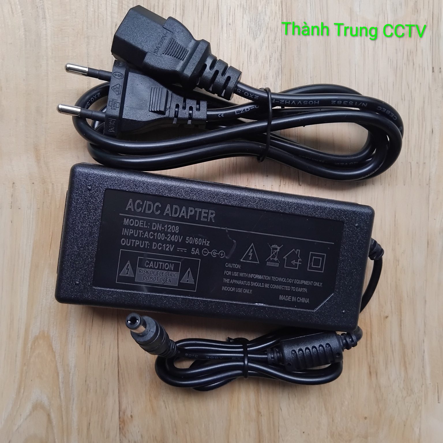 Nguồn DC 12V-5A, Adapter DC 12V-5A dùng cho đầu ghi camera và các thiết bị điện tử