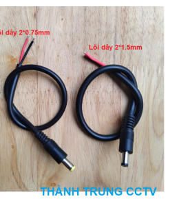 Dây đúc DC một đầu đực 5.5*2.5(mm) lõi dày 0.75mm VÀ 1.5mm dài 27cm chịu tải 8A-12A tại Thủ Đức
