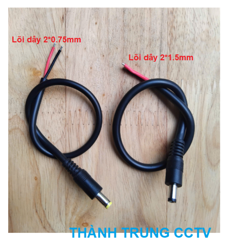 Dây đúc DC một đầu đực 5.5*2.5(mm) lõi dày 0.75mm VÀ 1.5mm dài 27cm chịu tải 8A-12A tại Thủ Đức
