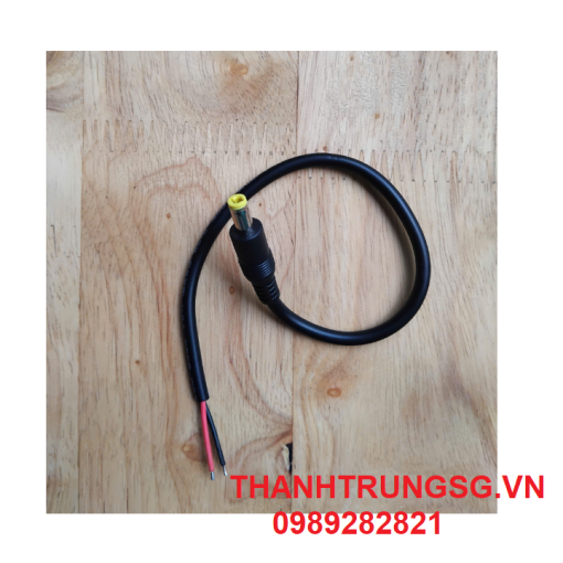 Dây đúc DC một đầu đực 5.5*2.5(mm) lõi dày 0.75mm và 1.5mm dài 27cm chịu tải 8A-12A tại Thủ Đức
