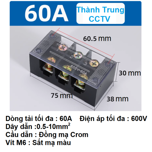 Domino điện 60A 3P 4P