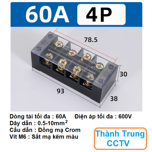 Domino điện 60A 3P 4P