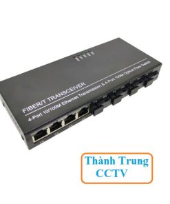 Switch 4 cổng quang single mode và 4 cổng Lan 100Mbps