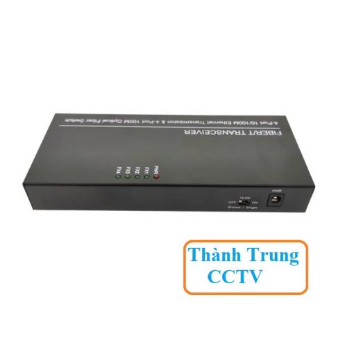 Switch 4 cổng quang single mode và 4 cổng Lan 100Mbps