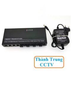 Switch 4 cổng quang single mode và 4 cổng Lan 100Mbps