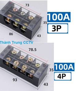 Domino điện 100A 3P 4P- Cầu đấu dây 100A 3P 4P