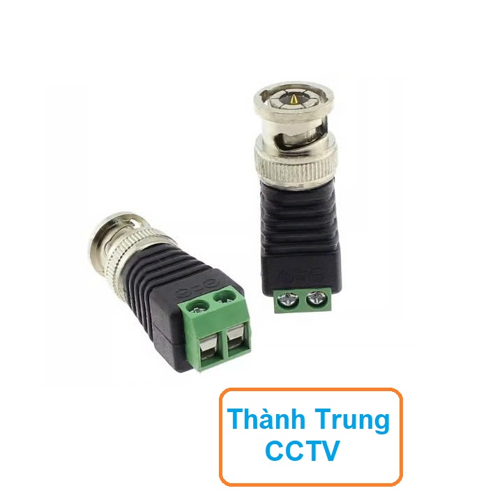 Đầu BNC dạng bắt vít 2 dây, jack BNC đực bắt vít